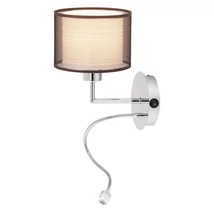 Aplica de perete Rabalux ANASTASIA LED 1W metal crom cu abajur textil marostil traditional IP20 - 2629
