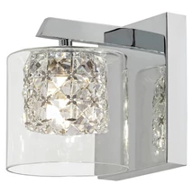 Aplica de perete Rabalux DUCHESS G9 metal crom cu abajur sticla transparentstil modern IP20 - 3113