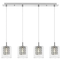 Pendul Rabalux DUCHESS G9 metal crom cu abajur sticla transparentstil modern IP20 - 3116