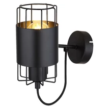 Aplica de perete Rabalux DIMITRI E27 metal negru cu abajur metal stil Industrial IP20 - 3123