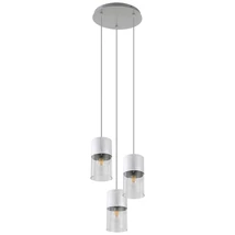 Pendul Rabalux ZELKOVA E27 metal aluminiu periat cu abajur sticla transparentstil modern IP20 - 3155