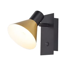 Spot Rabalux ALVARO E14 metal negru mat cu abajur metal auriustil modern IP20 - 3157