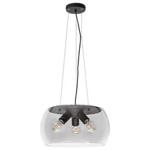 Pendul Rabalux URSULA E27 metal negru cu abajur sticla fumuriustil modern IP20 - 3190