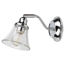 Aplica baie Rabalux ANTOINE E14 metal crom cu abajur sticla transparentstil clasic IP44 - 3207