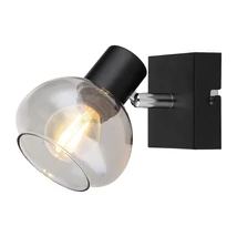 Spot Rabalux SULLIVAN E14 metal negru cu abajur sticla sticla fumuriustil modern IP20 - 3295