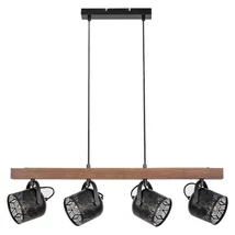 Pendul Rabalux ROTEM E14 metal lemn nuca cu abajur metal negru matstil Industrial IP20 - 3300