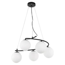 Pendul Rabalux ASLAN E14 metal negru mat cu abajur sticla albstil Industrial IP20 - 3470