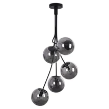 Pendul Rabalux GLORY E14 metal negru mat cu abajur sticla sticla fumuriustil modern IP20 - 3508