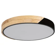 Plafoniera Rabalux MAPLE LED 24W metal lemn negru mat cu abajur plastic albstil scandinav IP20 - 3528