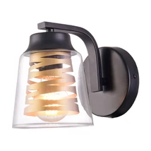 Aplica de perete Rabalux ZENAIDA E27 metal negru mat cu abajur sticla transparentstil modern IP20 - 3542