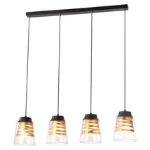 Pendul Rabalux ZENAIDA E27 metal negru mat cu abajur sticla transparentstil modern IP20 - 3544