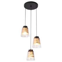 Pendul Rabalux ZENAIDA E27 metal negru mat cu abajur sticla transparentstil modern IP20 - 3545