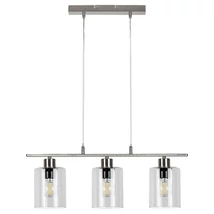 Pendul Rabalux MIROSLAW E27 metal crom satinat cu abajur sticla transparentstil modern IP20 - 3580