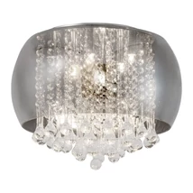 Plafoniera Rabalux NINELLE G9 metal crom cu abajur sticla sticla fumuriustil clasic IP20 - 3598