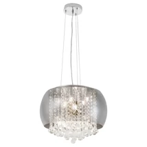 Pendul Rabalux NINELLE G9 metal crom cu abajur sticla sticla fumuriustil clasic IP20 - 3599