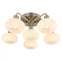 Plafoniera Rabalux SORINA E14 metal alama antic cu abajur sticla albstil clasic IP20 - 3918