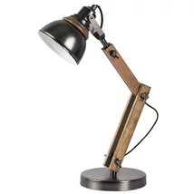 Veioza Rabalux AKSEL E14 lemn fag cu abajur metal antracitstil Industrial IP20 - 4199