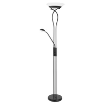 Lampadar Rabalux GAMMATREND E27 metal negru mat cu abajur sticla albstil mediteran IP20 - 4554