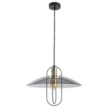 Pendul Rabalux VIDA E27 metal negru cu abajur sticla fumuriustil Industrial IP20 - 5000