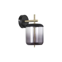 Aplica de perete Rabalux DELICE LED 6W metal negru cu abajur sticla sticla fumuriustil modern IP20 - 5025