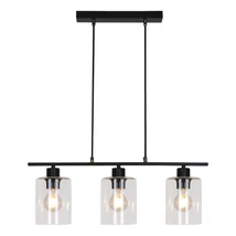 Pendul Rabalux MIROSLAW E27 metal negru mat cu abajur sticla transparentstil Industrial IP20 - 5078