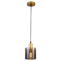 Pendul Rabalux DONATI E27 metal auriu cu abajur sticla sticla fumuriustil modern IP20 - 5222