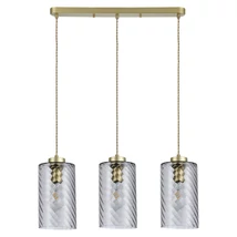 Pendul Rabalux SHEILA E27 metal auriu cu abajur sticla sticla fumuriustil modern IP20 - 5229