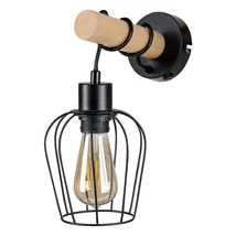 Aplica de perete Rabalux FABIAN E27 metal negru mat cu abajur metal stil Industrial IP20 - 5244