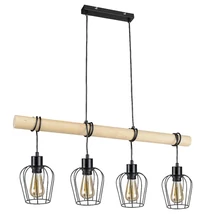 Pendul Rabalux FABIAN E27 metal negru mat cu abajur metal stil Industrial IP20 - 5247