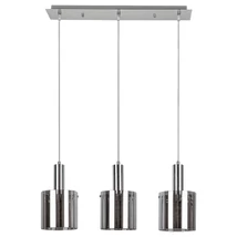 Pendul Rabalux DONATI E27 metal crom cu abajur sticla sticla fumuriustil modern IP20 - 5250