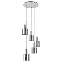 Pendul Rabalux DONATI E27 metal crom cu abajur sticla sticla fumuriustil modern IP20 - 5251