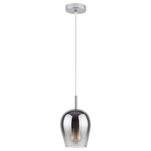 Pendul Rabalux PETUNIA E27 metal crom cu abajur sticla sticla fumuriustil modern IP20 - 5252
