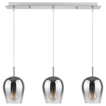Pendul Rabalux PETUNIA E27 metal crom cu abajur sticla sticla fumuriustil modern IP20 - 5253