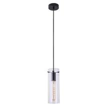 Pendul Rabalux ACANTHA E27 metal negru cu abajur sticla transparentstil modern IP20 - 5258
