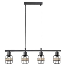 Pendul Rabalux INDIANA E14 metal negru cu abajur metal stil Industrial IP20 - 5284