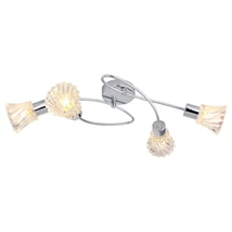 Plafoniera Rabalux HESTIA E14 metal crom cu abajur sticla transparentstil clasic IP20 - 5302