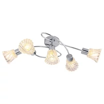Plafoniera Rabalux HESTIA E14 metal crom cu abajur sticla transparentstil clasic IP20 - 5304
