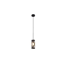 Pendul Rabalux OBERON E14 metal maro cu abajur sticla chihlimbarstil Industrial IP20 - 5338