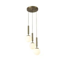 Pendul Rabalux DIVINA E14 metal auriu cu abajur sticla albstil modern IP20 - 5353