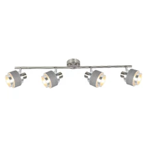 Spot Rabalux BASIL E14 metal crom satinat cu abajur plastic stejar argintiustil modern IP20 - 5382
