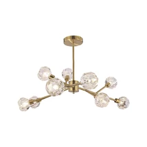 Pendul Rabalux KASSIA G9 metal auriu cu abajur sticla transparentstil clasic IP20 - 5395