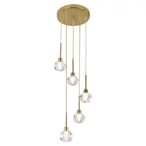 Pendul Rabalux KASSIA G9 metal auriu cu abajur sticla transparentstil clasic IP20 - 5396