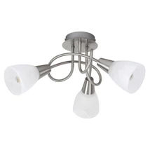 Plafoniera Rabalux JENNA E14 metal crom satinat cu abajur sticla albstil traditional IP20 - 5532