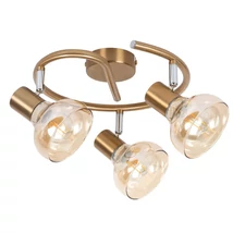 Spot Rabalux HOLLY E14 metal auriu antic cu abajur sticla chihlimbarstil modern IP20 - 5549