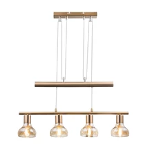 Pendul Rabalux HOLLY E14 metal auriu antic cu abajur sticla chihlimbarstil modern IP20 - 5551