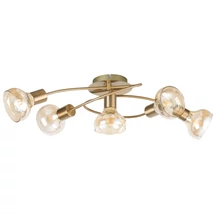 Plafoniera spot Rabalux HOLLY E14 metal auriu antic cu abajur sticla chihlimbarstil modern IP20 - 5552