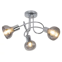 Plafoniera spot Rabalux HOLLY E14 metal crom cu abajur sticla fumuriustil modern IP20 - 5557
