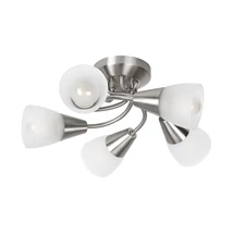 Plafoniera Rabalux CONNOR E14 metal crom satinat cu abajur sticla sticla opalstil traditional IP20 - 5691