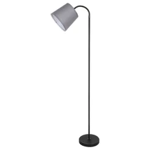 Lampadar Rabalux GODRIC E27 metal negru cu abajur textil gristil modern IP20 - 6639