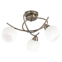 Plafoniera Rabalux EVANGELINE E14 metal bronz antic cu abajur sticla albstil clasic IP20 - 7119
